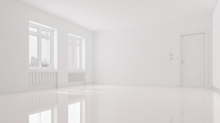 简约纯白空旷室内空间