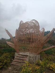 竹制艺术造型景观