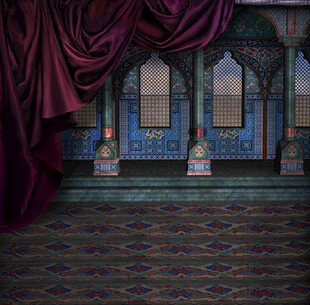 复古华丽的异域室内场景