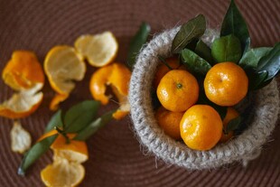 篮子里的新鲜小金桔
