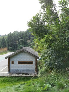 乡村小屋隐于绿树环绕间