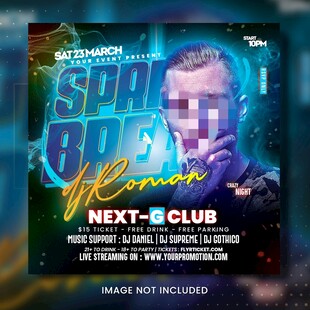 80年代风格水疗俱乐部海报