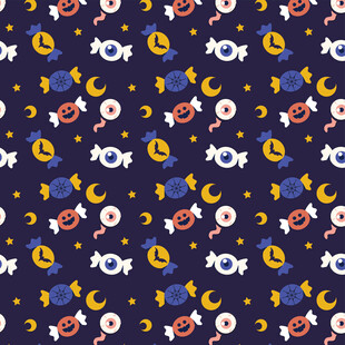 万圣节主题卡通图案背景