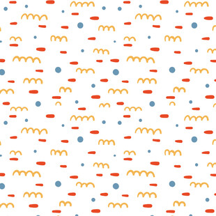 多彩快餐元素无缝图案