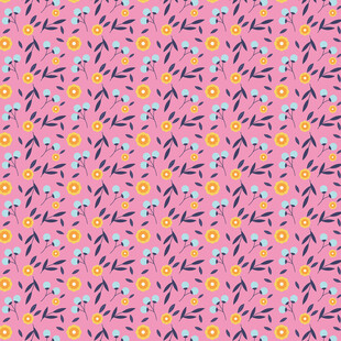 粉色花卉几何图案背景