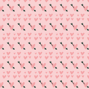 粉色爱心箭头图案背景