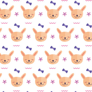 可爱兔子图案背景