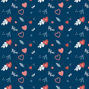 浪漫爱心飞鸟图案背景