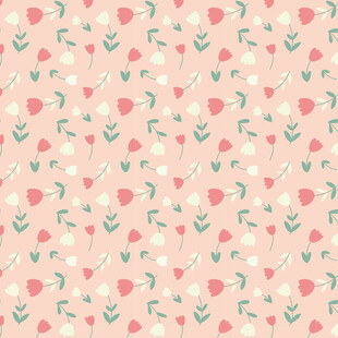 粉色爱心花卉图案背景