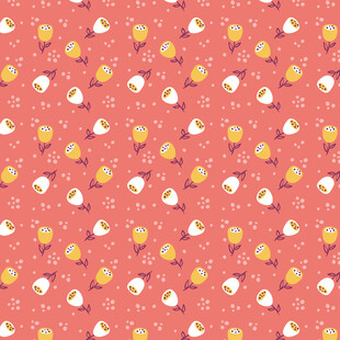 粉色背景可爱小物无缝图案