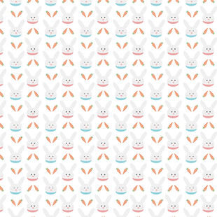 可爱兔子图案无缝背景