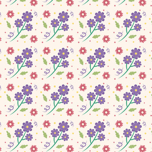 紫色花卉图案背景纹理