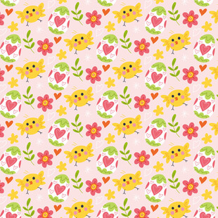 粉色花卉图案背景