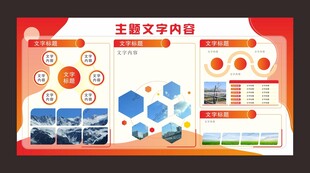 主题文字内容展板设计