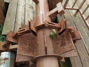 生锈的老旧机械部件