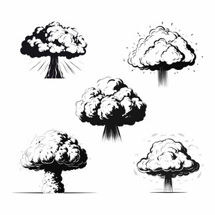 矢量爆炸蘑菇云