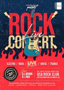 摇滚音乐会海报宣传