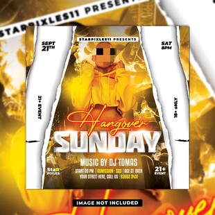 周日狂欢音乐派对海报