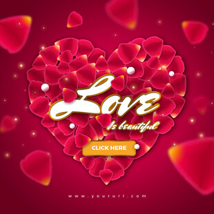 浪漫爱心情人节背景图