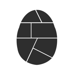 几何拼接蛋形图案设计