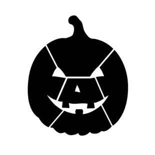 万圣节南瓜剪影图案