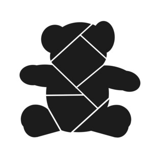 破碎拼接小熊图标