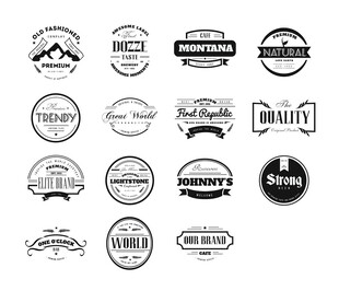 复古风格徽章标志设计集合