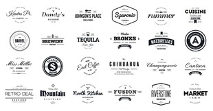 多样复古风标志设计