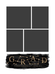 黑色方形图案与字母元素