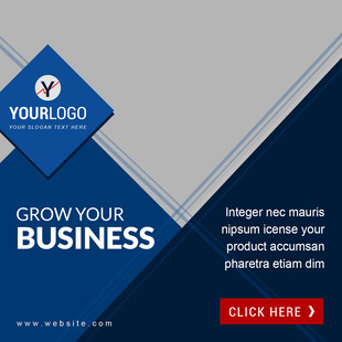 蓝色商务风社交媒体推广海报