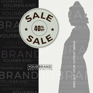 时尚品牌促销剪影图