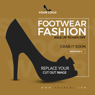 时尚高跟鞋广告海报
