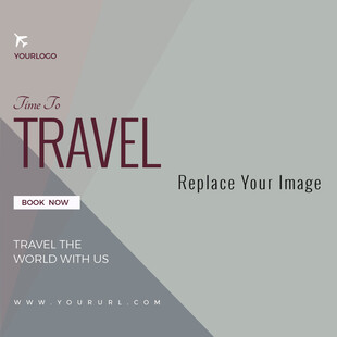 旅行主题宣传图设计模板