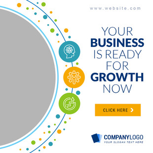 企业成长就绪宣传海报