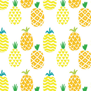 菠萝图案背景 