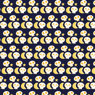 月亮花朵图案背景