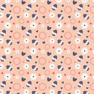 粉色花卉几何图案背景