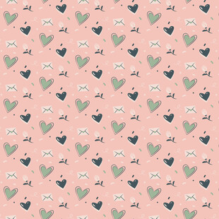 粉色爱心图案背景纹理