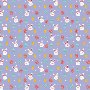 可爱兔子图案的多彩背景