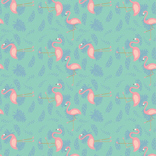 粉色火烈鸟图案背景