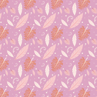 粉色系叶子花纹图案背景