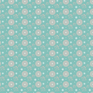 清新蓝底花卉图案背景