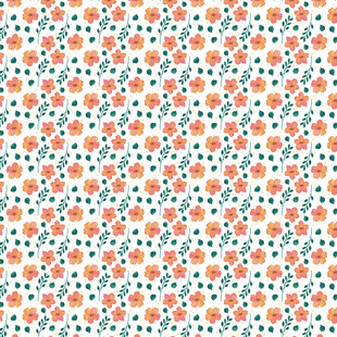 橙色碎花无缝图案背景