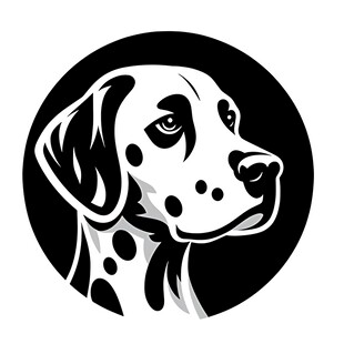 斑点狗头像图案