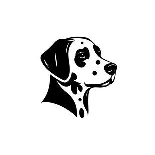 斑点狗头像图案设计