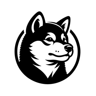 哈士奇头像标志设计