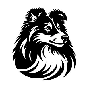 牧羊犬头像图案