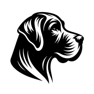 简约风格猎犬头部图案