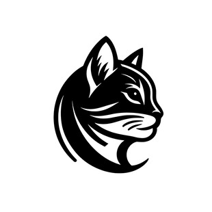 黑猫轮廓标志