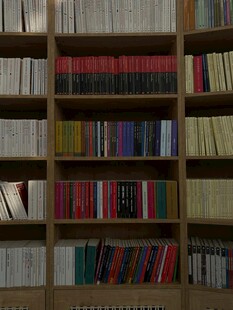 满架书籍的静谧书房一角